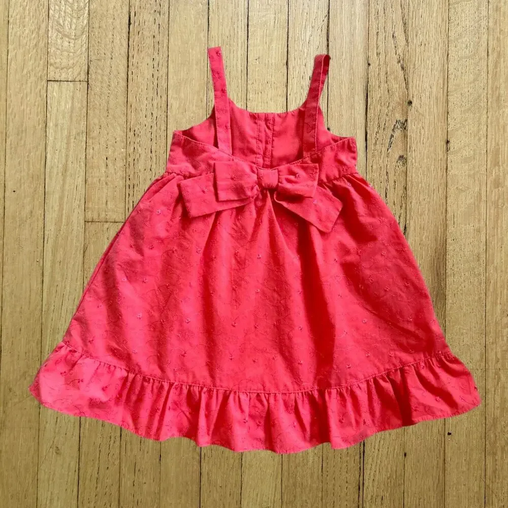 Penelope Mack Girls Pink Dress Watermelon Bow 24 Months